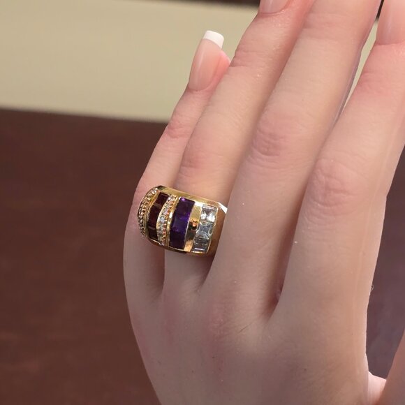 Multi-Color Sterling Silver Ring - Picture 6 of 8